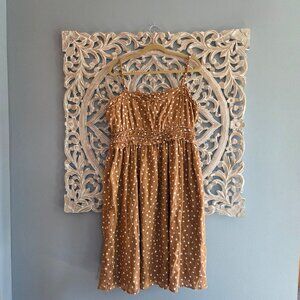 Maurice’s Brown White Polka Dot “Pretty Woman” Sleeveless  Sundress XXL